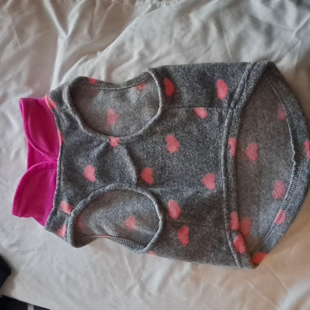 Furbaby Sweater Pink Hearts!